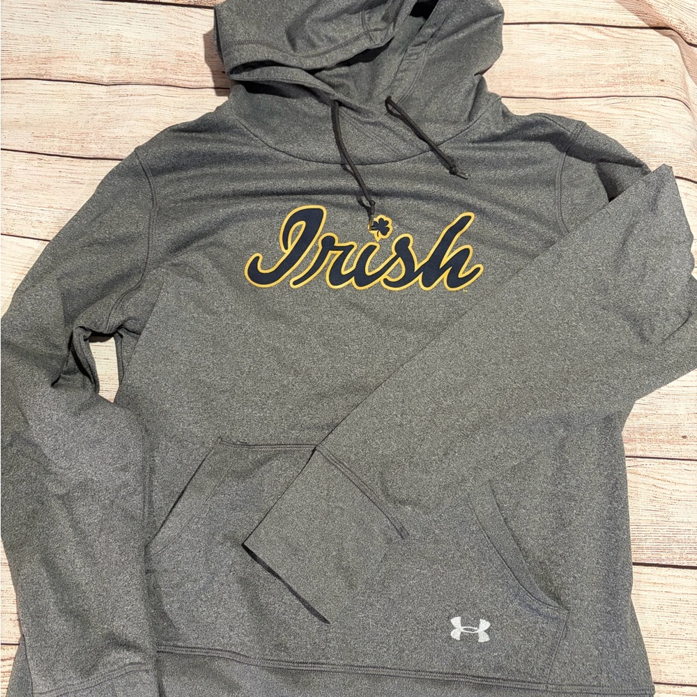 Under Armour Gray Hoodie with Irish Lettering